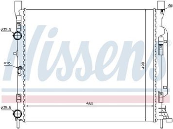 Радіатор основний 16V/1.6/1.5dcі Рено Кенго 637623 фото